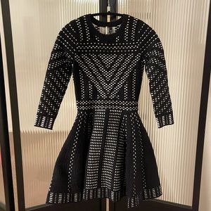 Topshop Black & White Sweater Dress